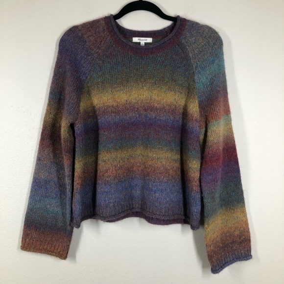 Madewell Sweaters - Madewell Space-Dye Dodworth Pullover Sweater Multicolored Wool Blend Small